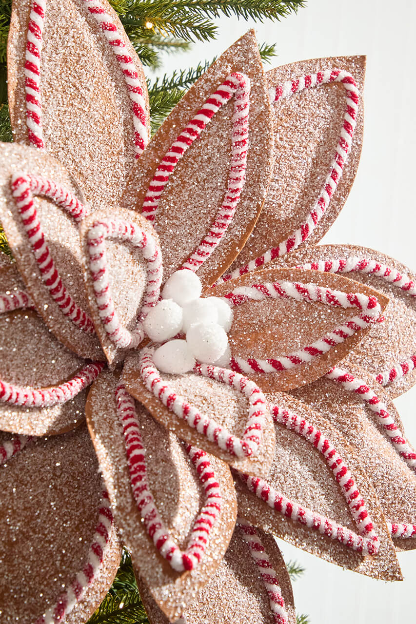 30" Sugar & Spice Poinsettia Stem