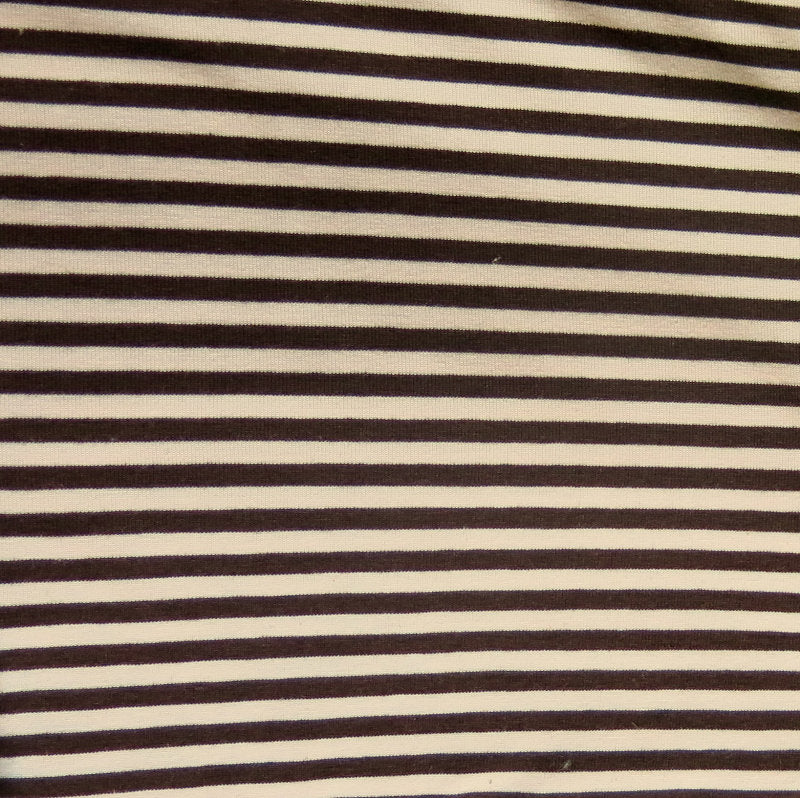 Cotton Lycra Brown and Pink 3/16" Stripe Knit Fabric