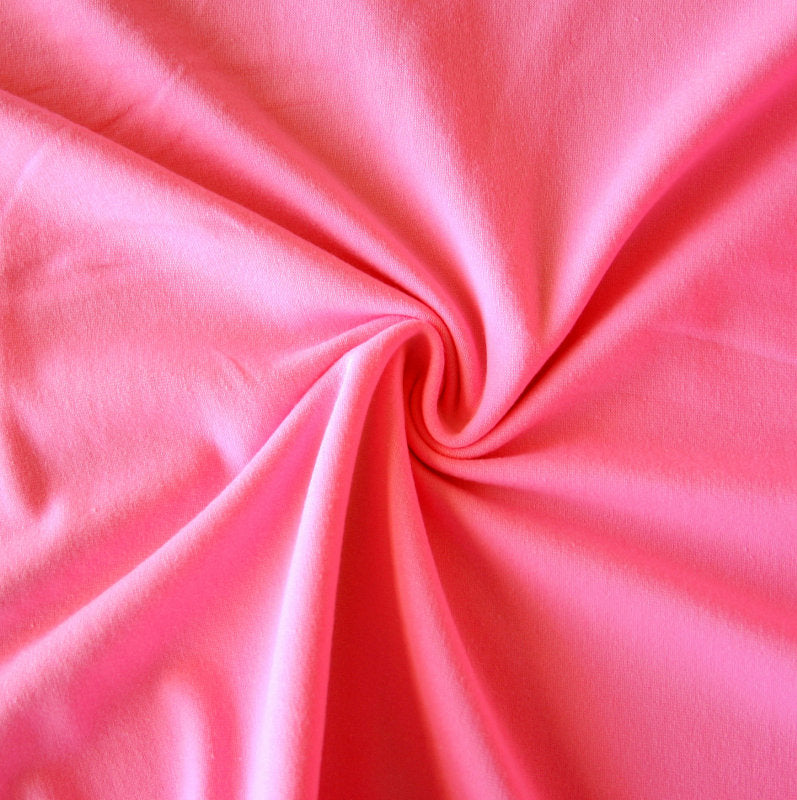 Cotton Lycra Jersey Knit Fabric Bubblegum Pink 10 oz