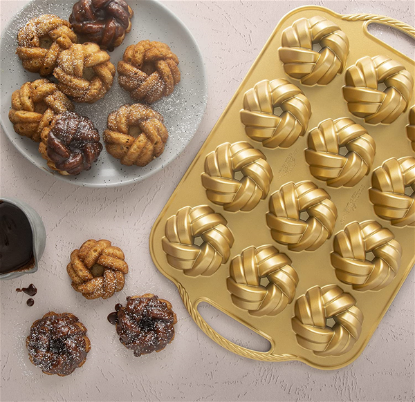 Nordic Ware 75th Anniversary Braided Mini Bundt Cake Pan
