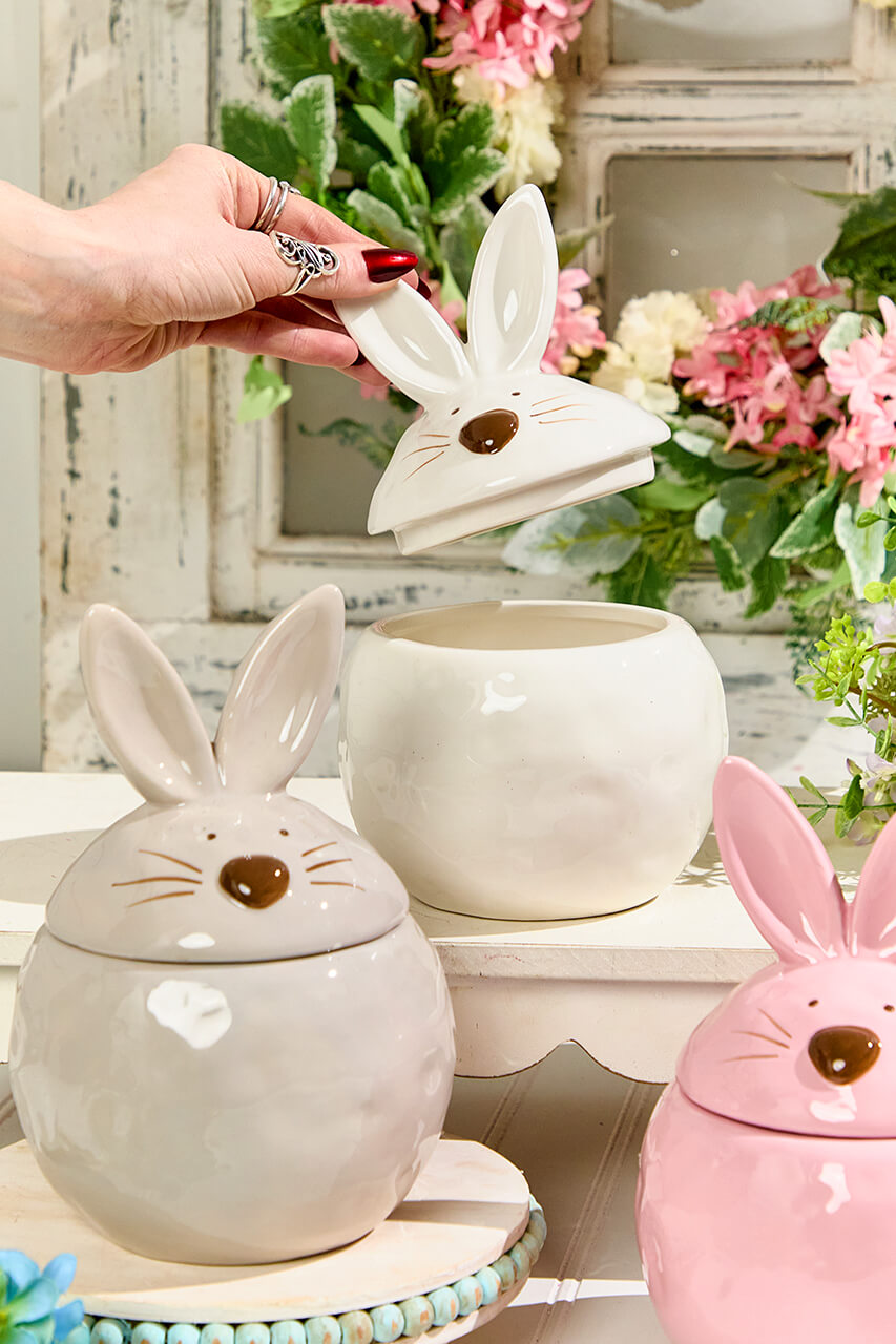 8" Ceramic Bunny Cookie Jar