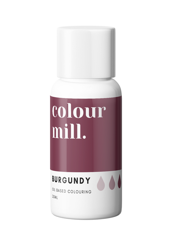 Burgundy Oil Based Food Coloring for Chocolate Buttercream 20ml