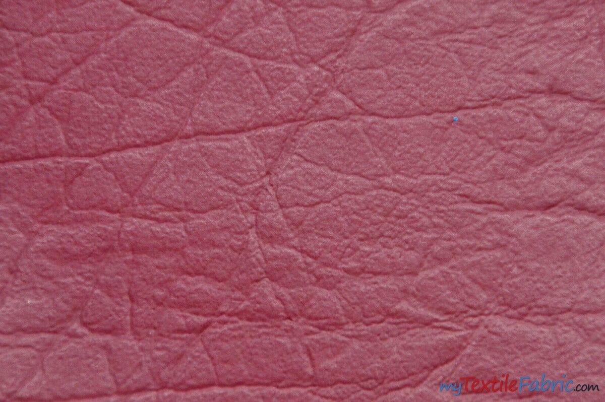 Heavy Duty Textured Vinyl Fabric - Upholstery Weight, Textured Faux Leather, 54" Width, Multiple Colors (1 Yard)