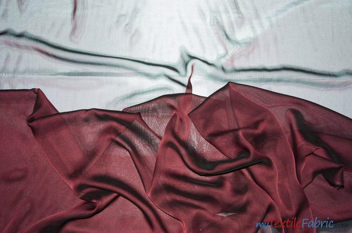 Two Tone Chiffon Polyester Fabric - Iridescent Sheer, 58/60" Width, Multiple Colors (Yards, Bolts, Sample Swatch)