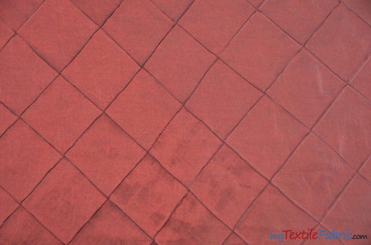 Taffeta Pintuck Fabric - 4" X 4" Diamond Pattern, 58" Width, Multiple Colors (1 Yard)