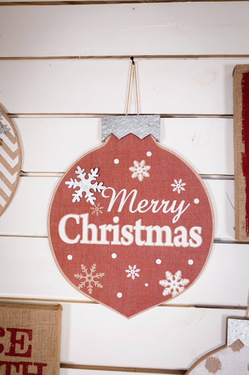 Burlap Ornament Wall Hangings