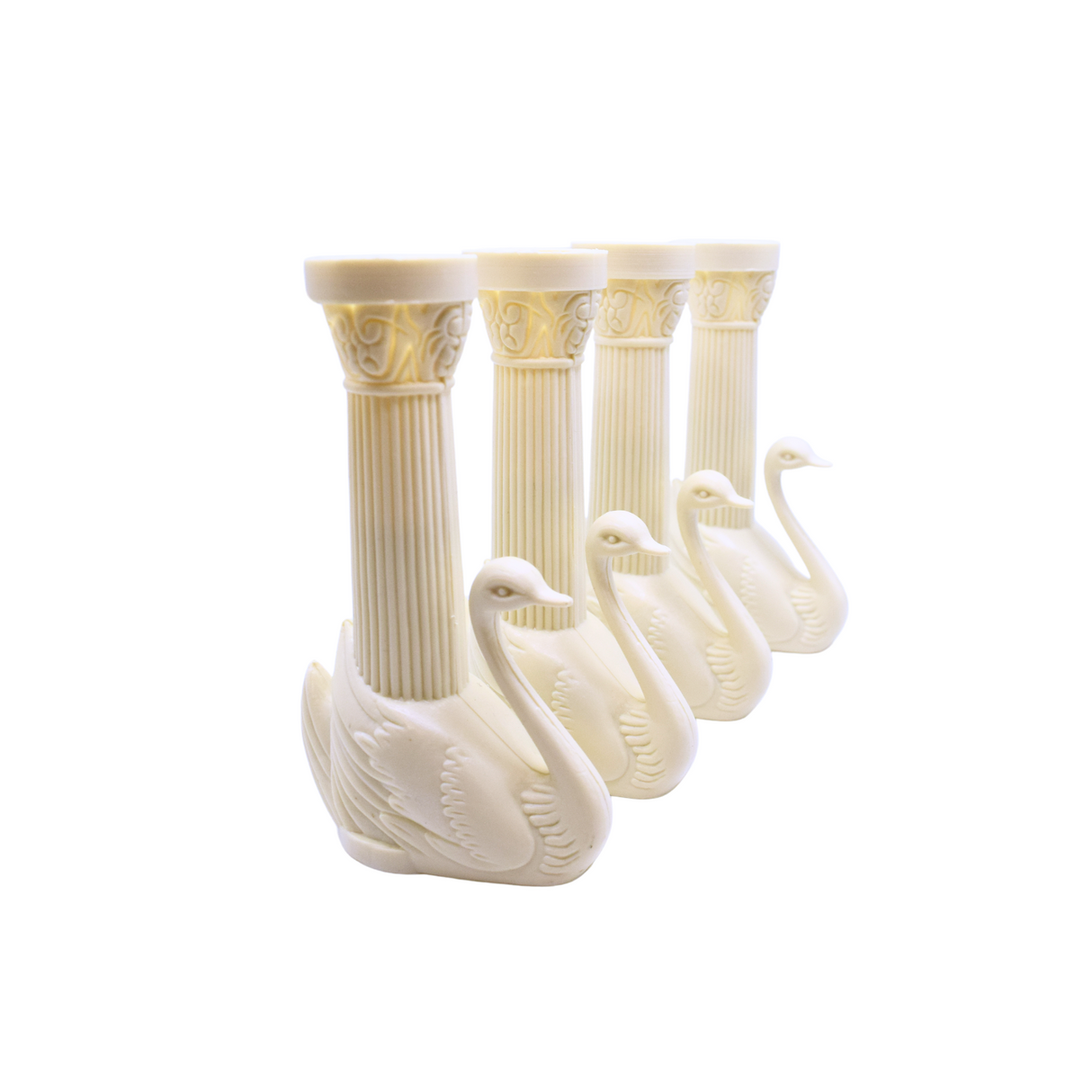 Bush Style - 4-1/2" Swan Pillars Only- Color: Ivory Pack: 36 pcs