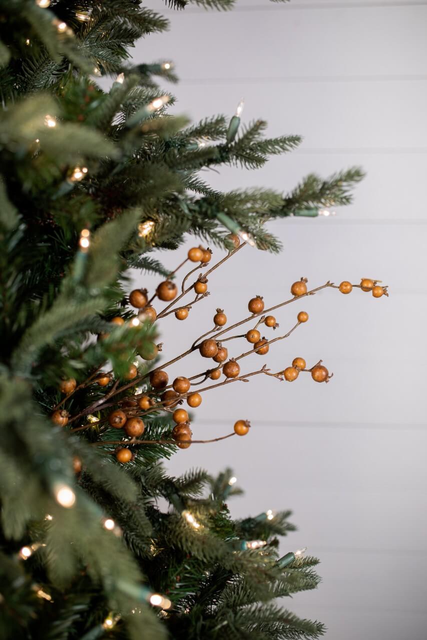 30” Butternut Pomegranate Christmas Spray (Weather Resistant)
