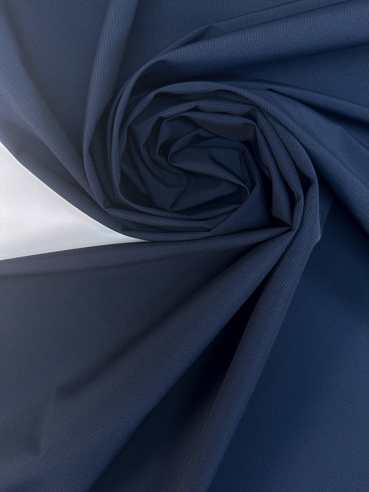 Virgin Wool Blend Striped Blue-Black Fabric