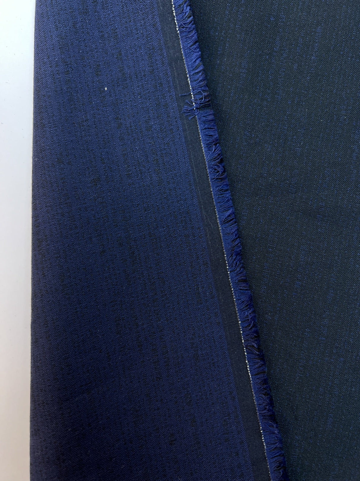 Viscose Cotton Fabric Blue Black Abstract Print