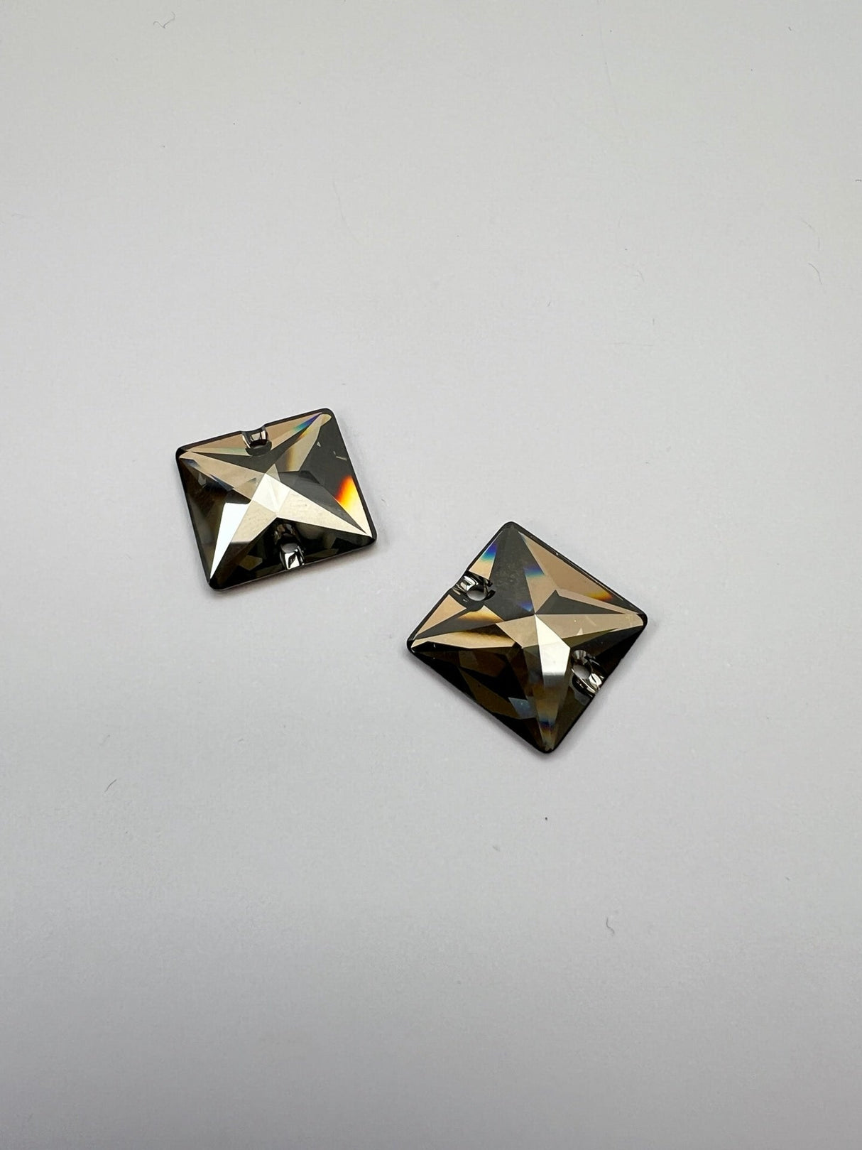Silver Sewing Notions With Crystals