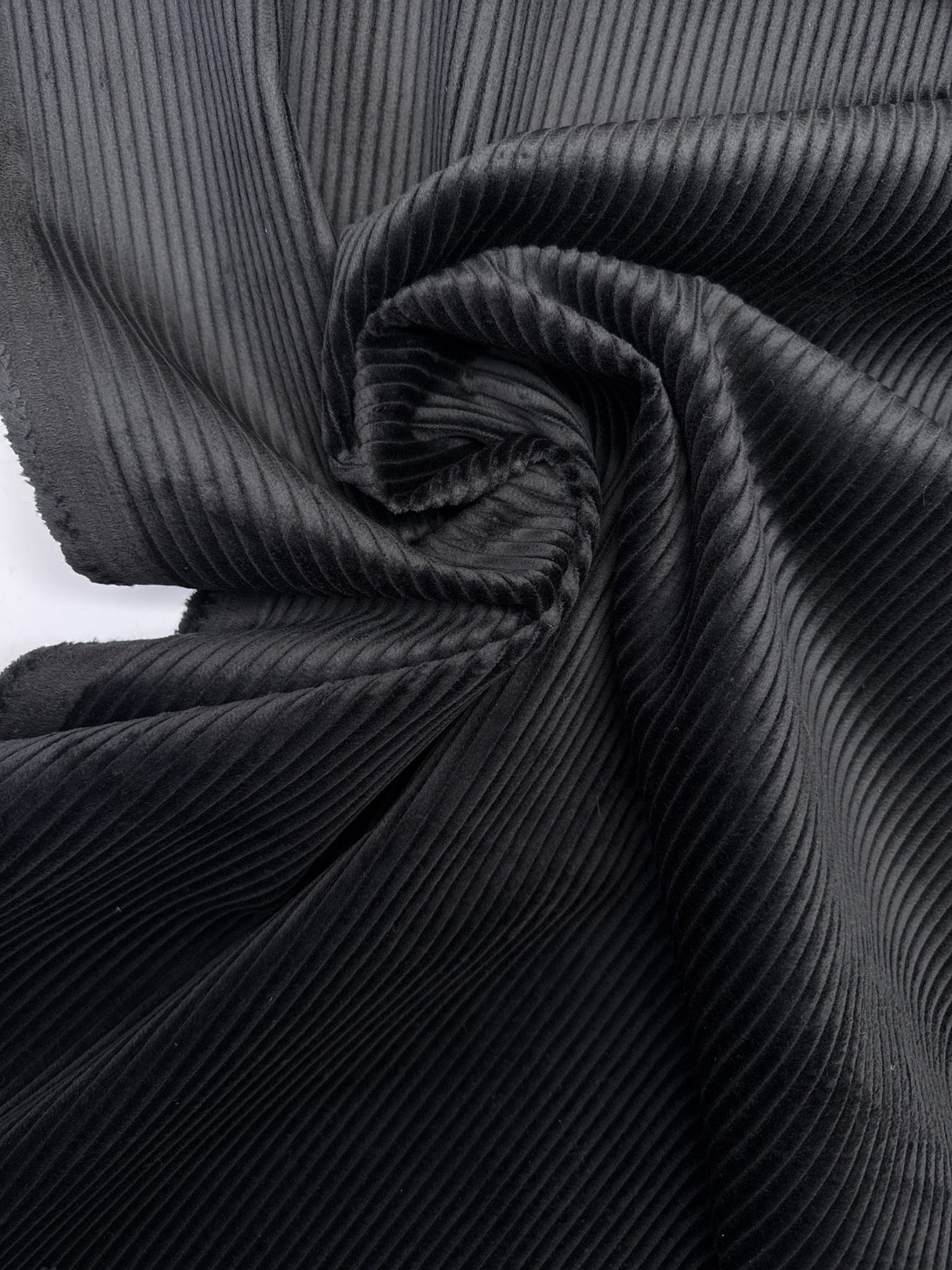 Cotton Corduroy Black Ribbed