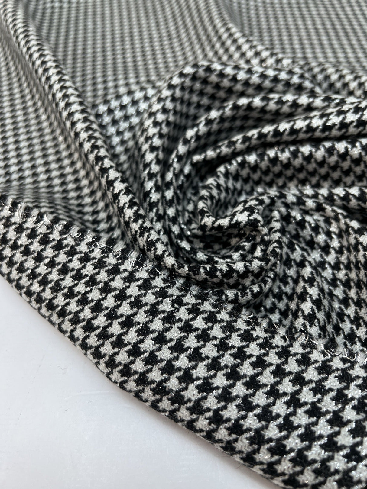 Wool Tweed Houndstooth Fabric