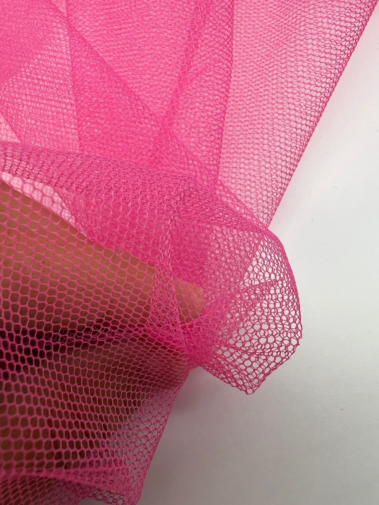 Pink Polyamide Mesh Fabric