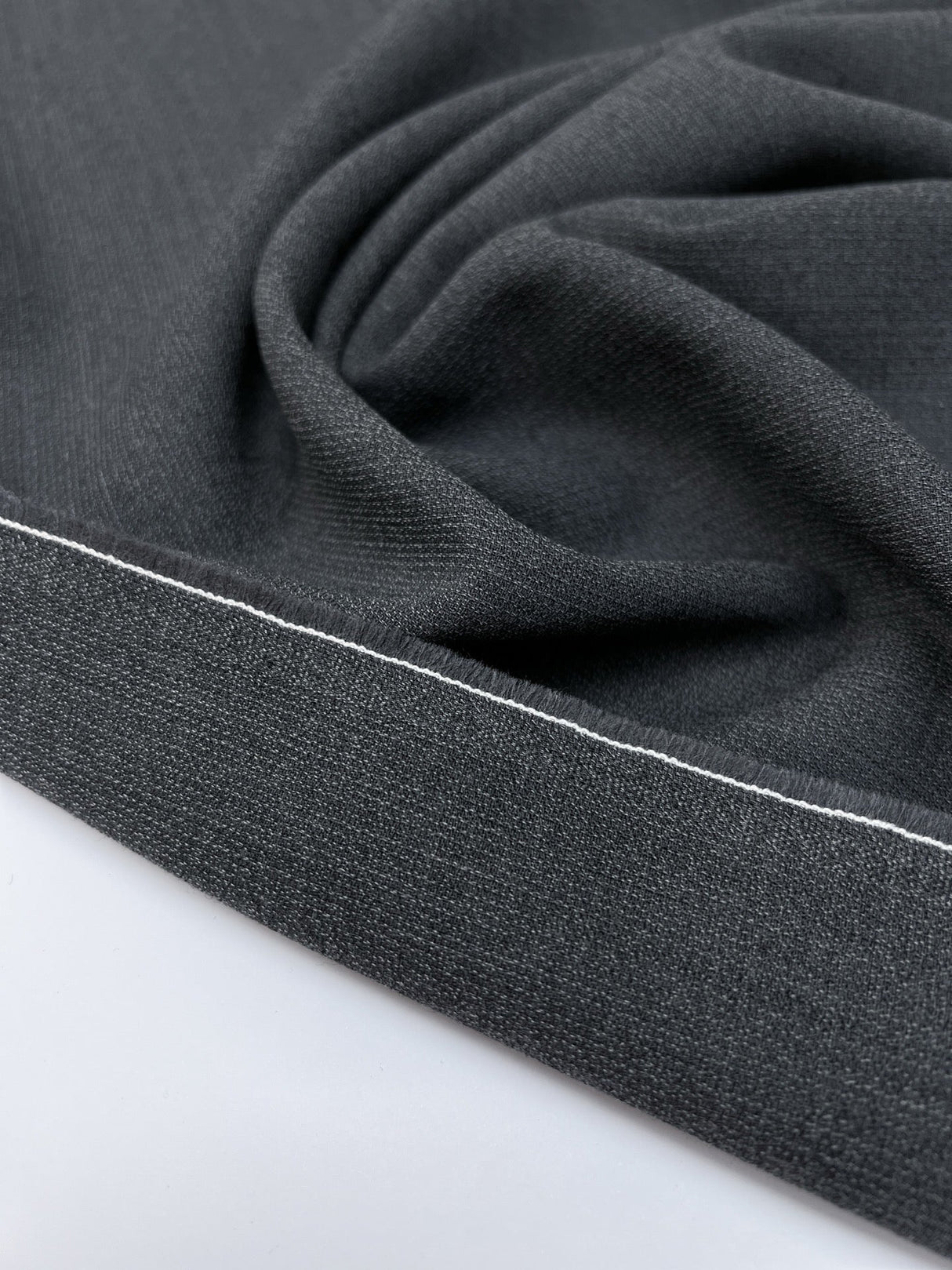 Wool Crepe Fabric Gray