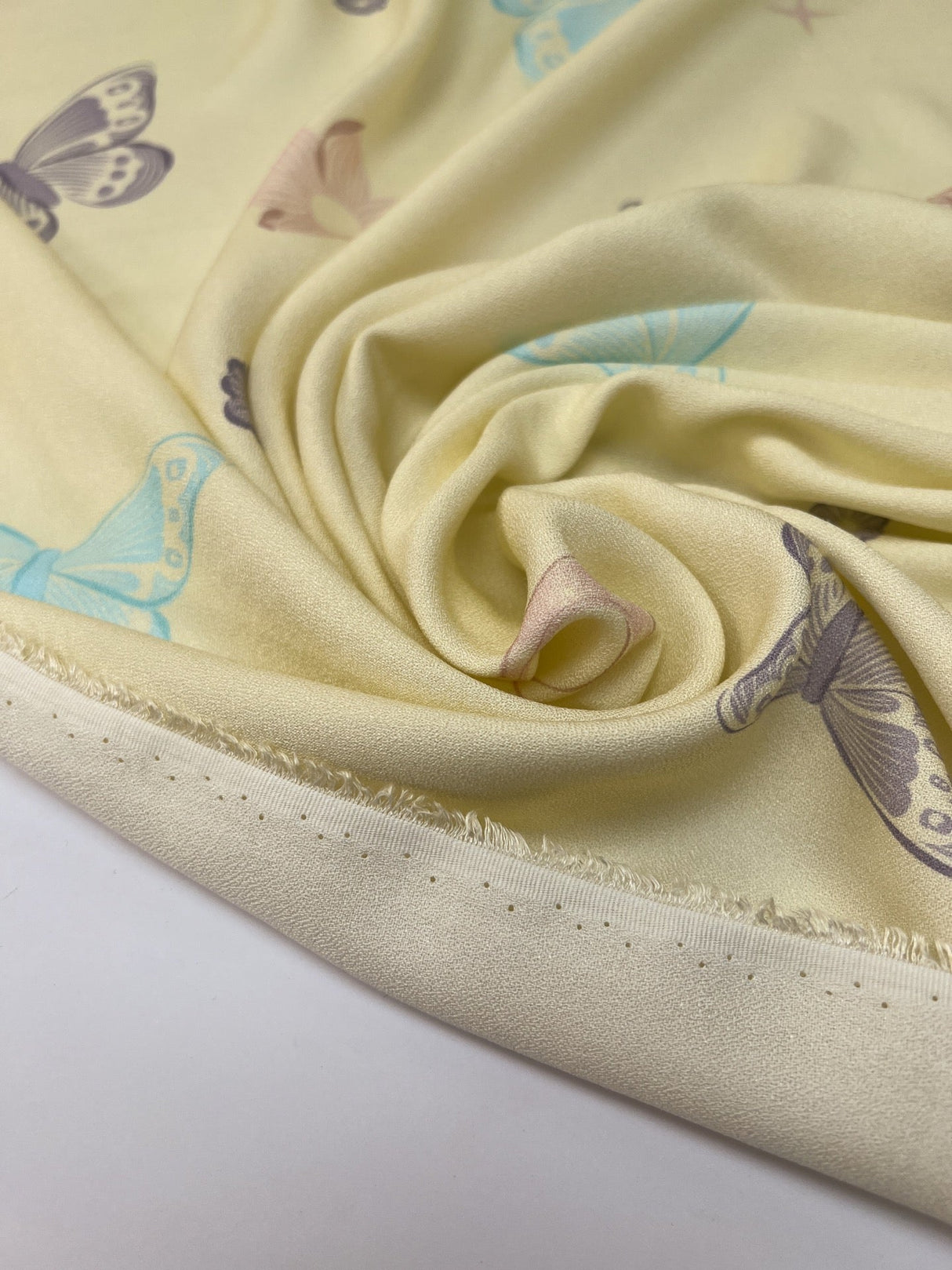Viscose Crepe Printed Yellow Fabric