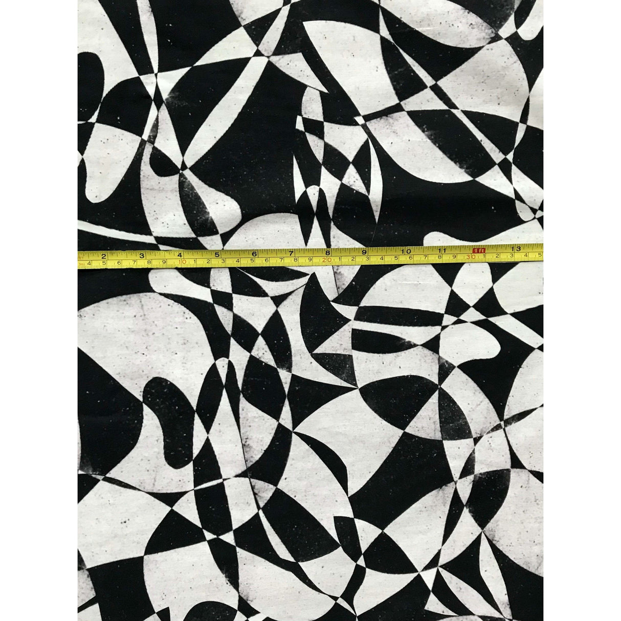 African Print Elastic Knit Fabric - Black, White Shattering The Glass Ceiling, 58" Width (1 Yard)