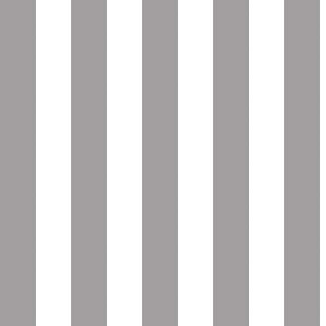 1″ One Inch Gray and White Stripes Poly Cotton Fabric