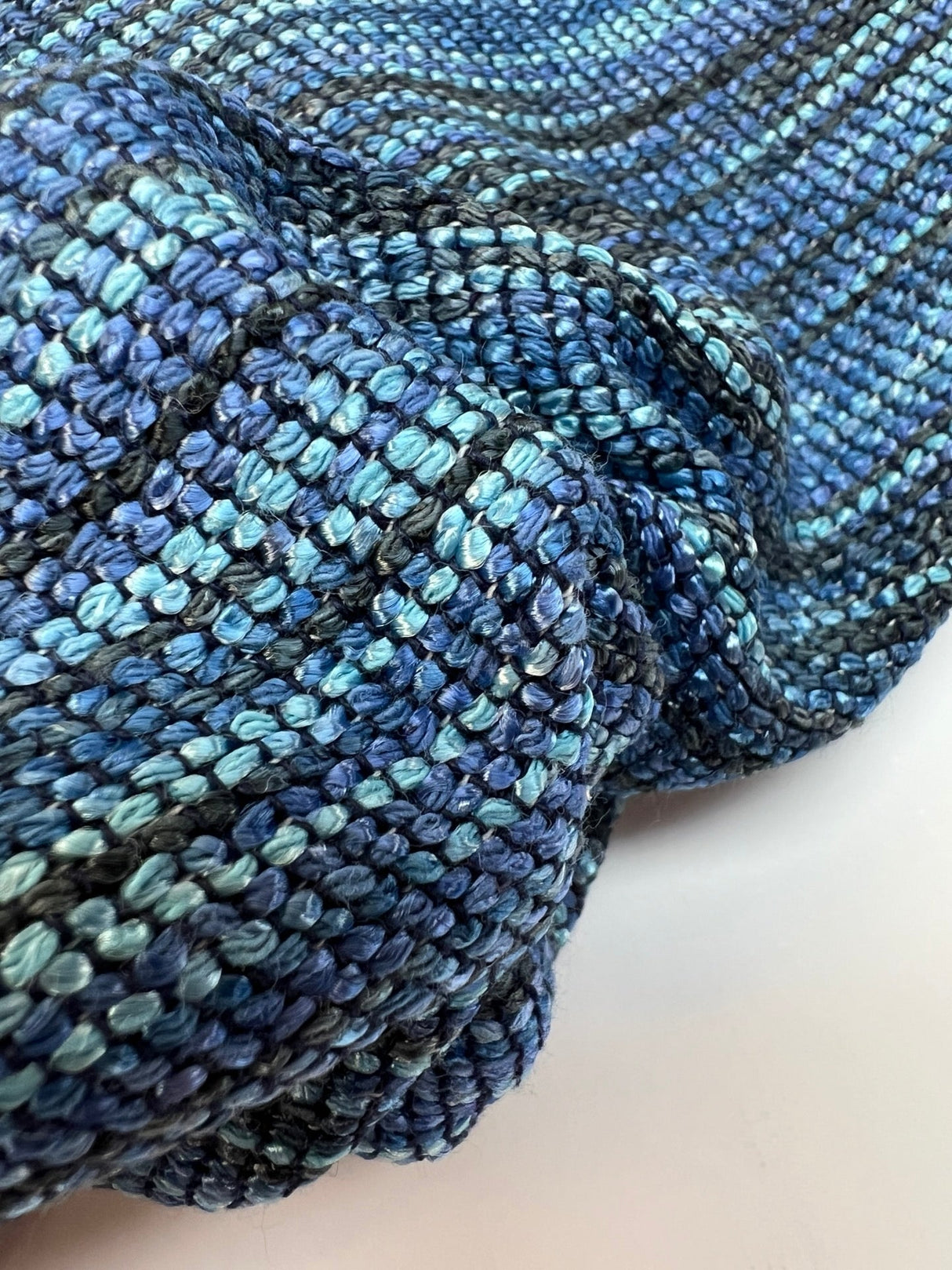 Viscose Cotton Woven Fabric Blue Abstract