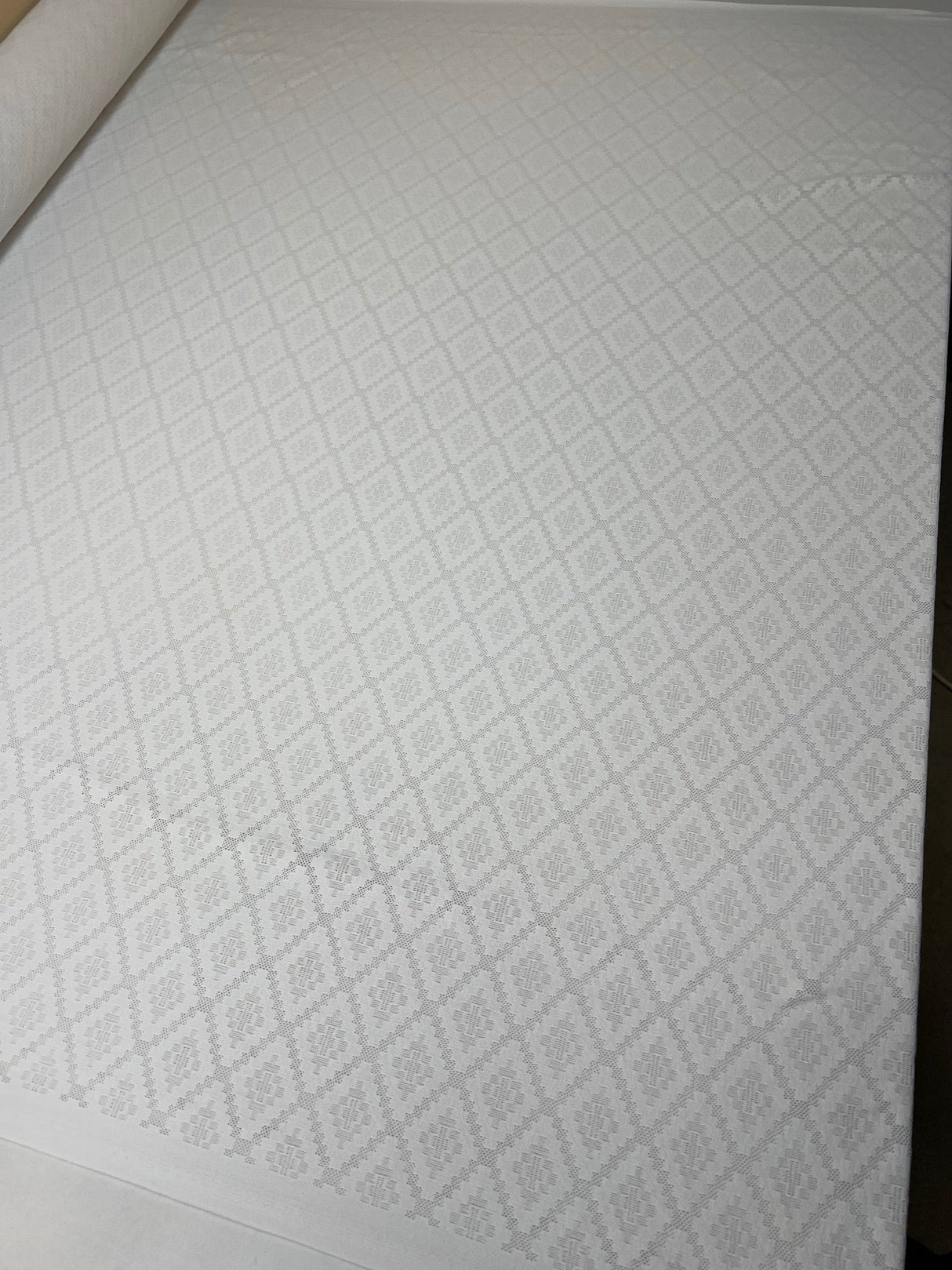 Polyamide Elastane Knitted Geometric White