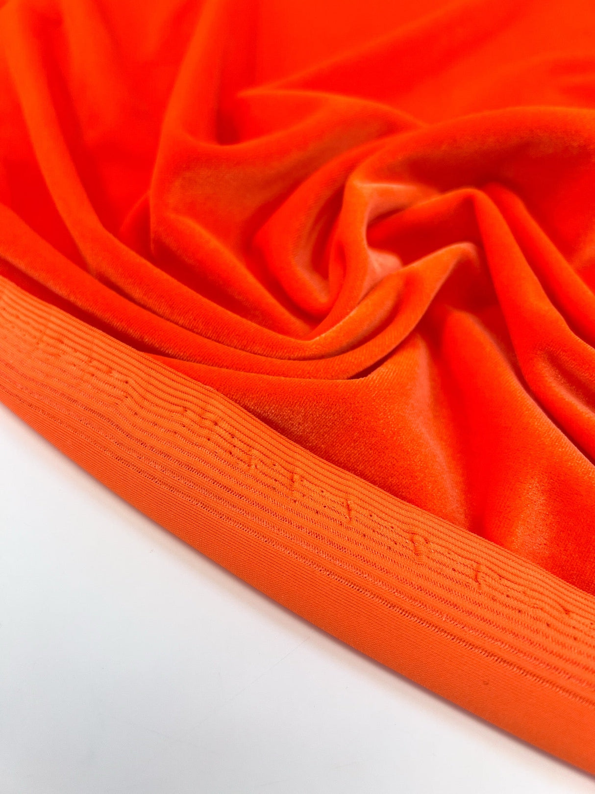 Orange Velour Knitted Polyamide