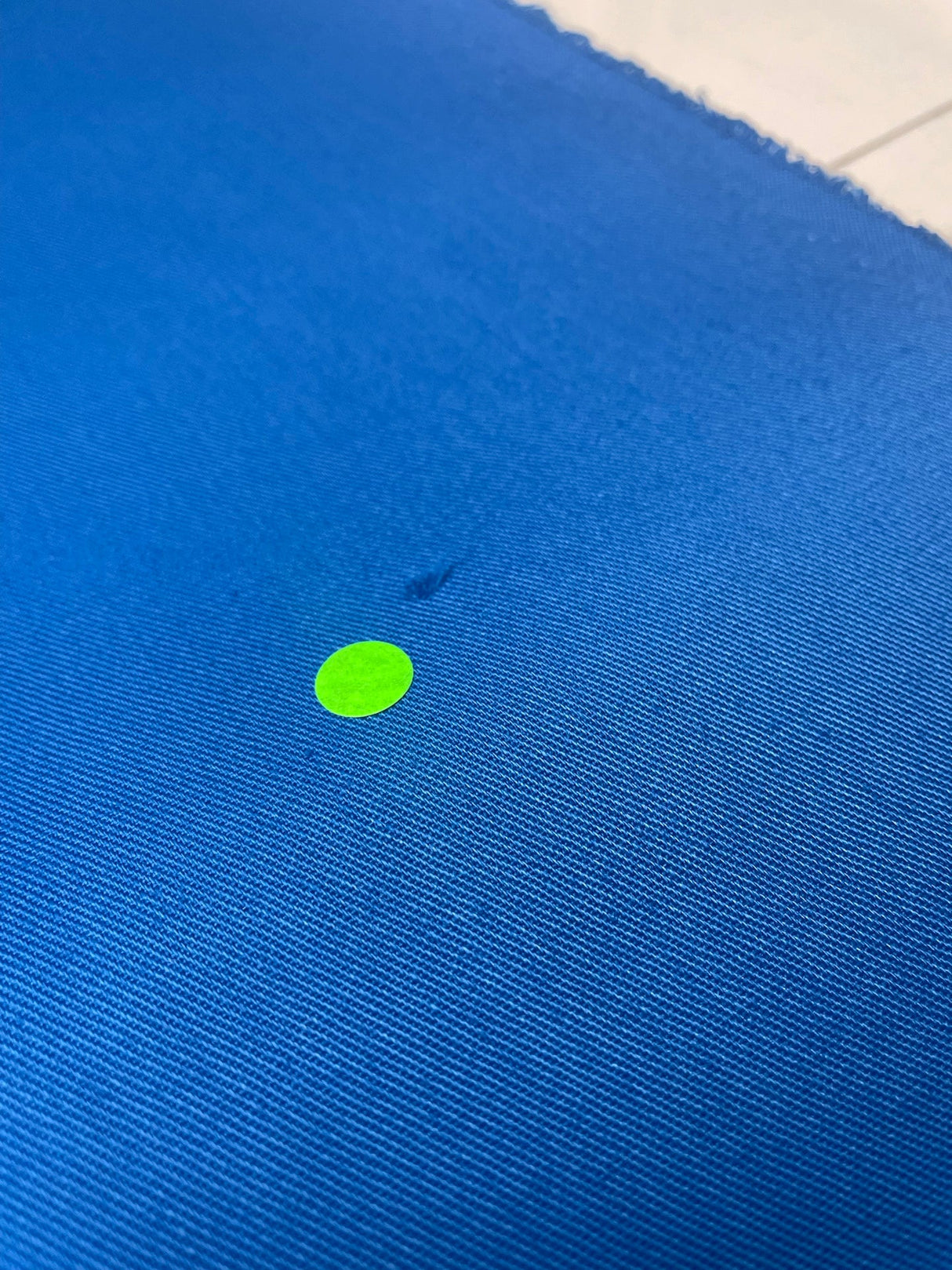 Blue Polyester Cotton Gabardine Twill