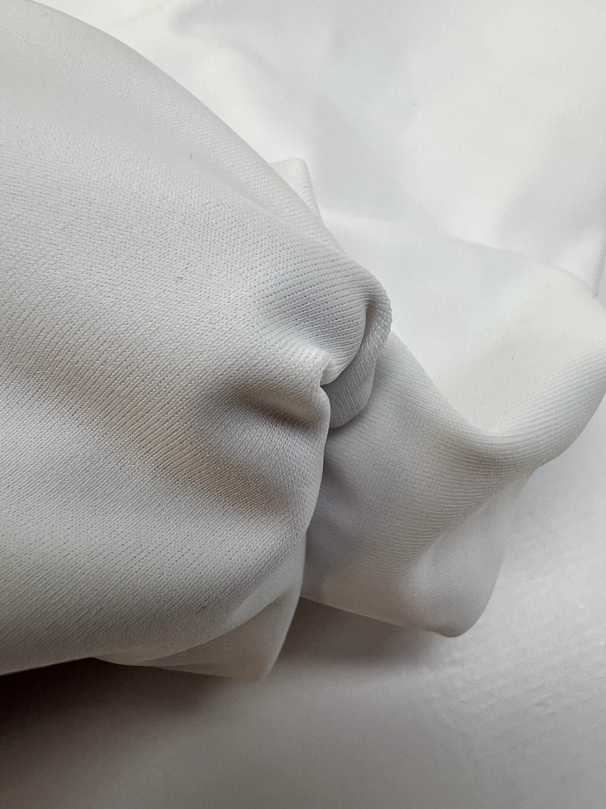 White Stretch Knitted Fabric