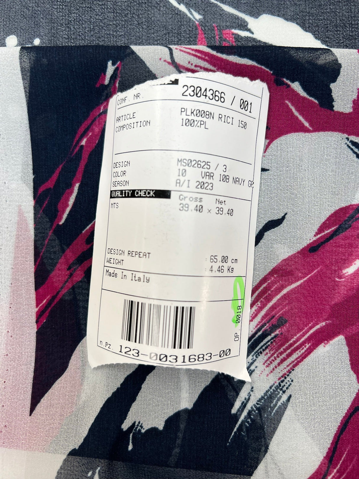 Polyester Chiffon Crepe Printed Blue-Pink