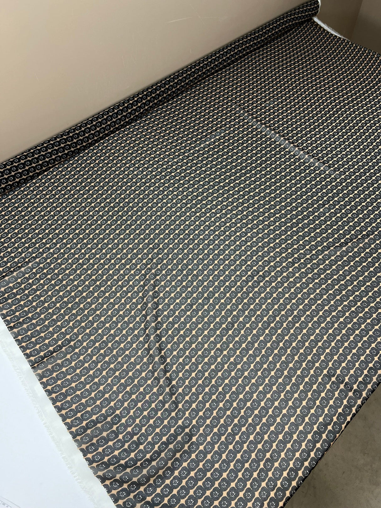 Polyester Chiffon Geometric Print Black Brown