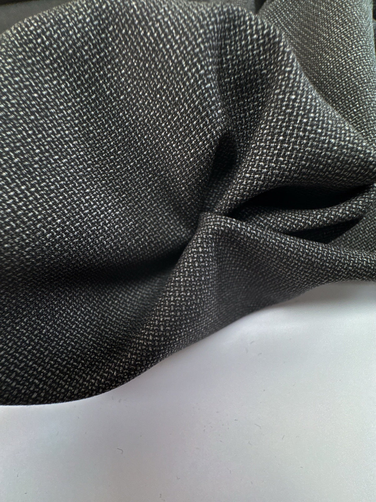 Wool Polyamid Tweed Gray Black