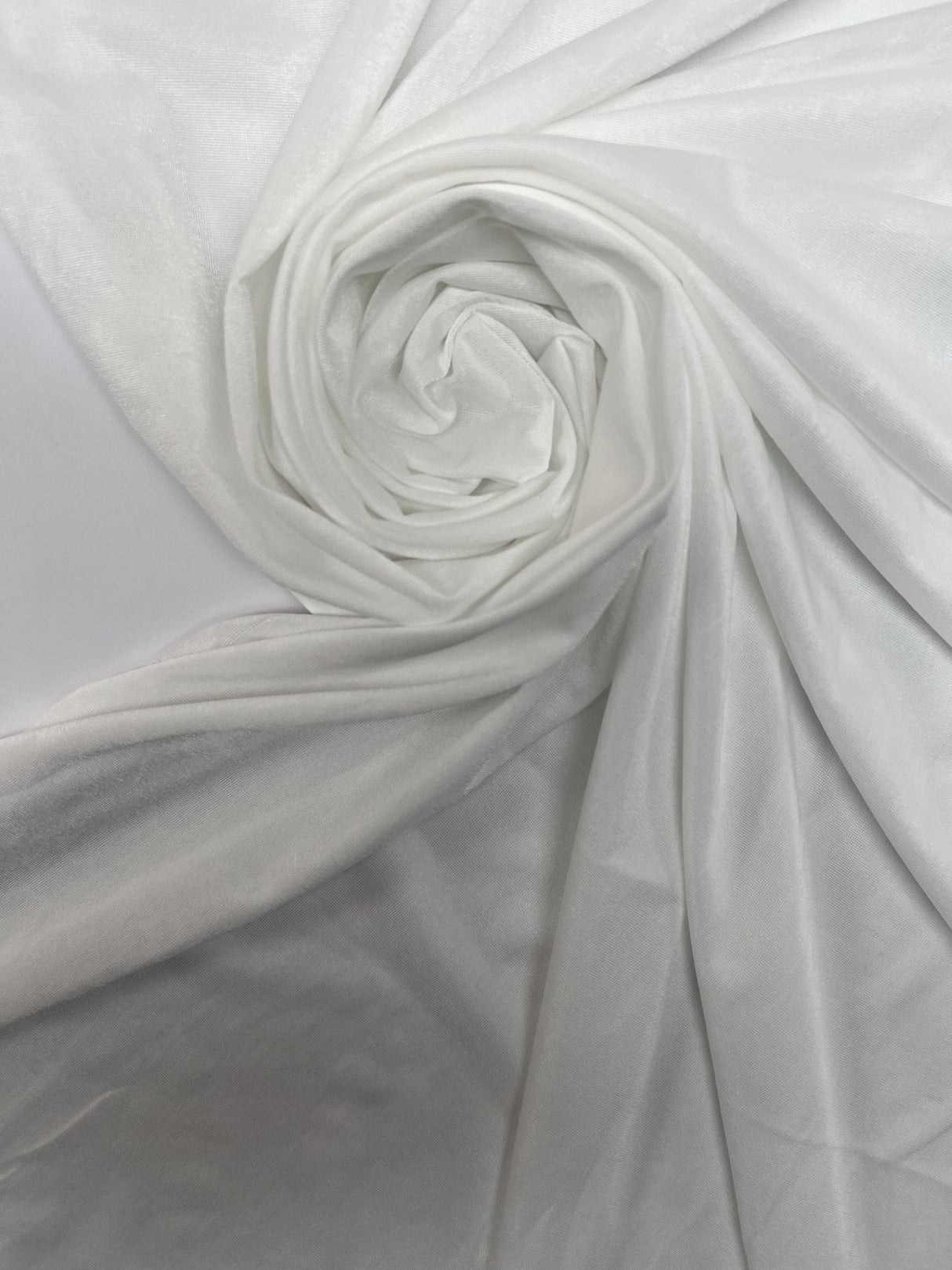 White Polyester Elastane Knitted Fabric