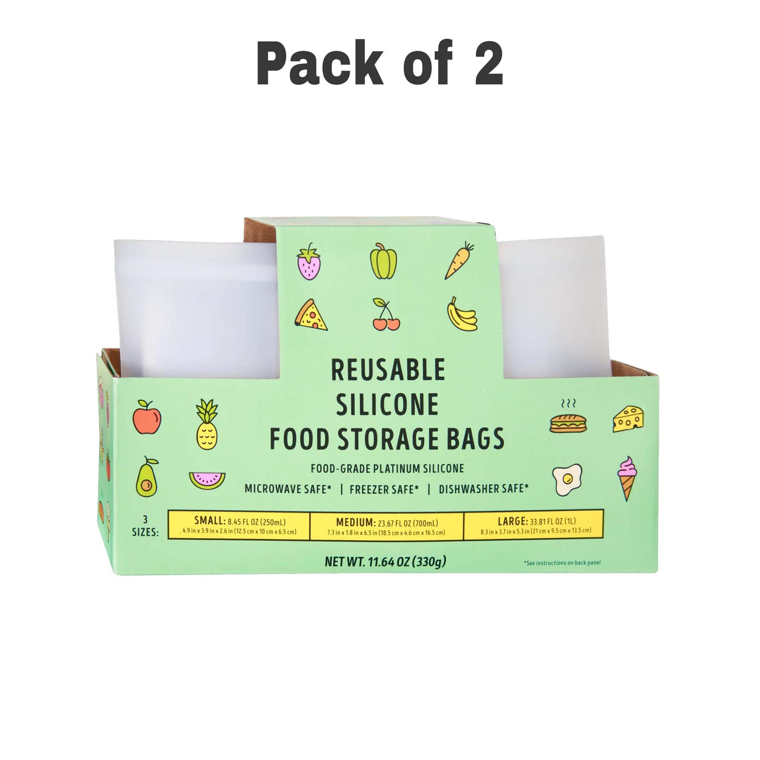Traders Joe's Reusable Silicone Food Storage Bags