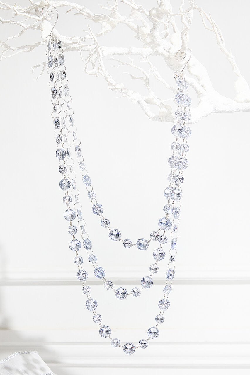 Triple Bead Silver Garland Ornament