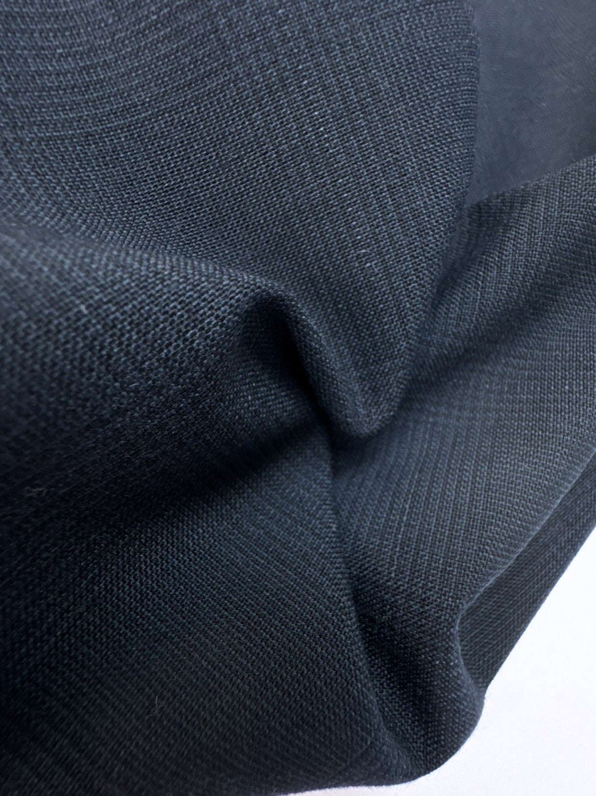 Wool Polyamide Checked Blue Suiting Fabric