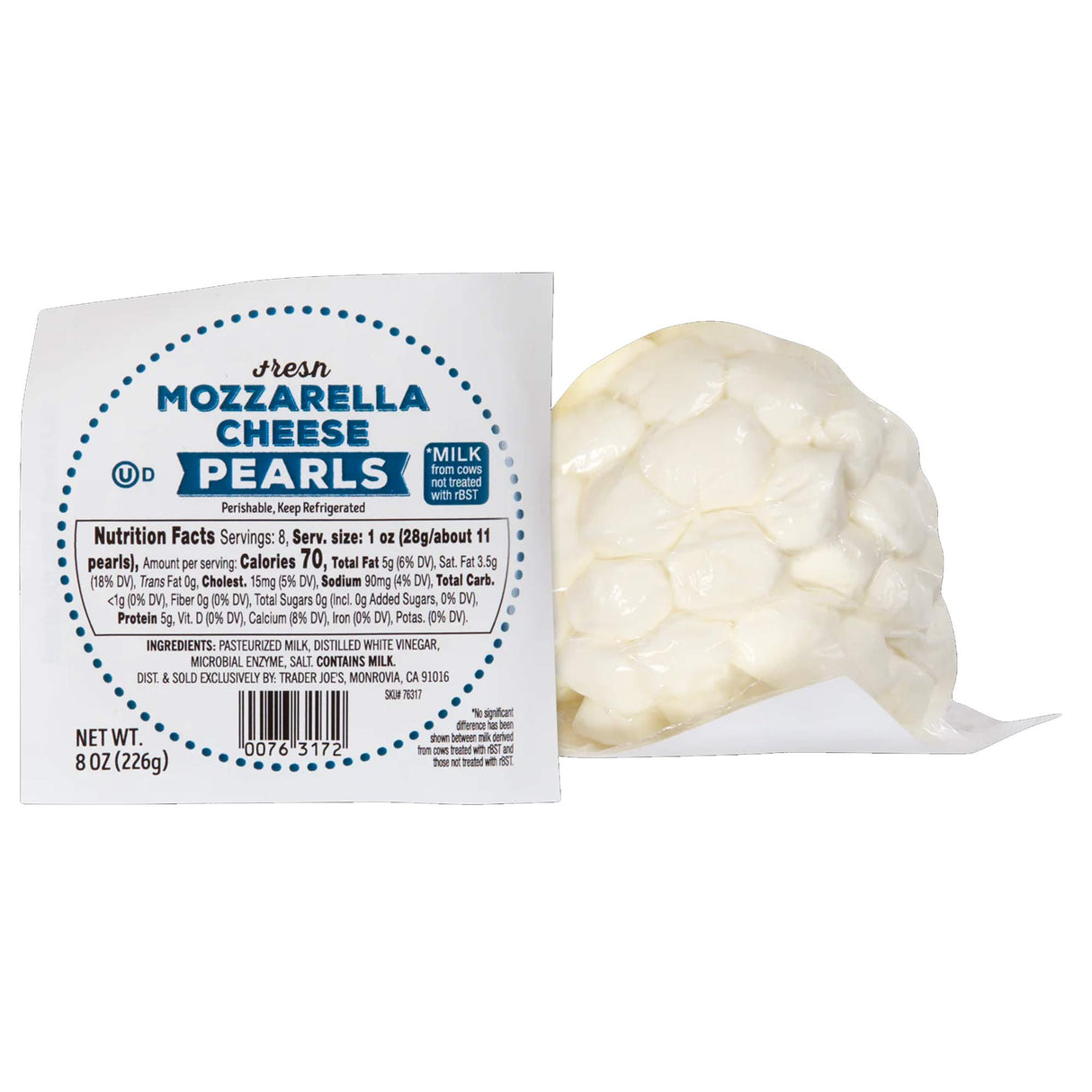 Fresh Mozzarella Pearls Soft & Creamy Mini Cheese Balls