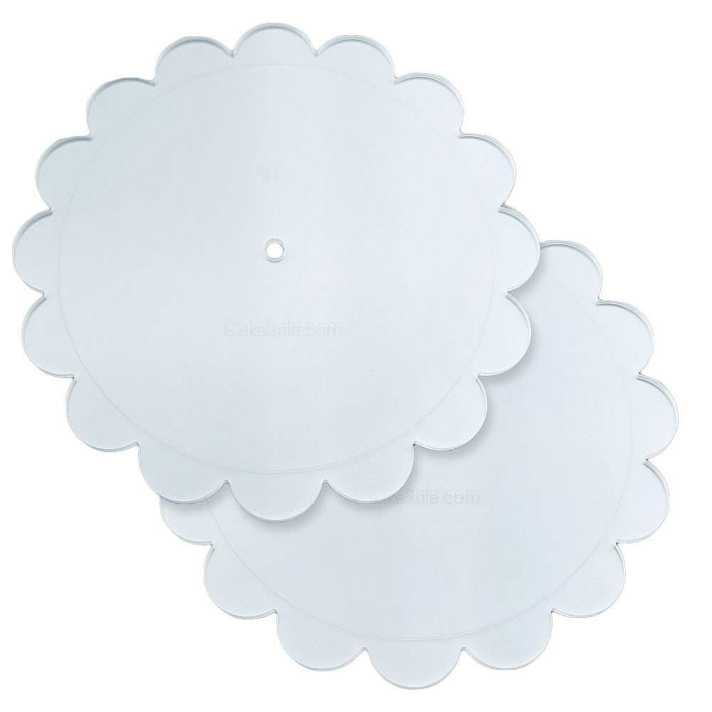 CakeSafe Scalloped Acrylic Discs, 8" - Set of 2
