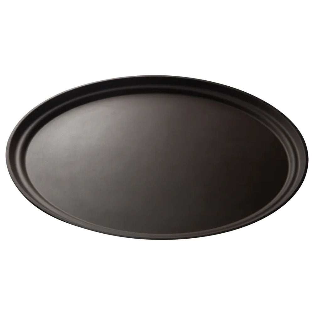 Cambro 2900CT138 Tavern Tan 23" x 29" Camtread Non-Skid Oval Serving Tray, Case of 6