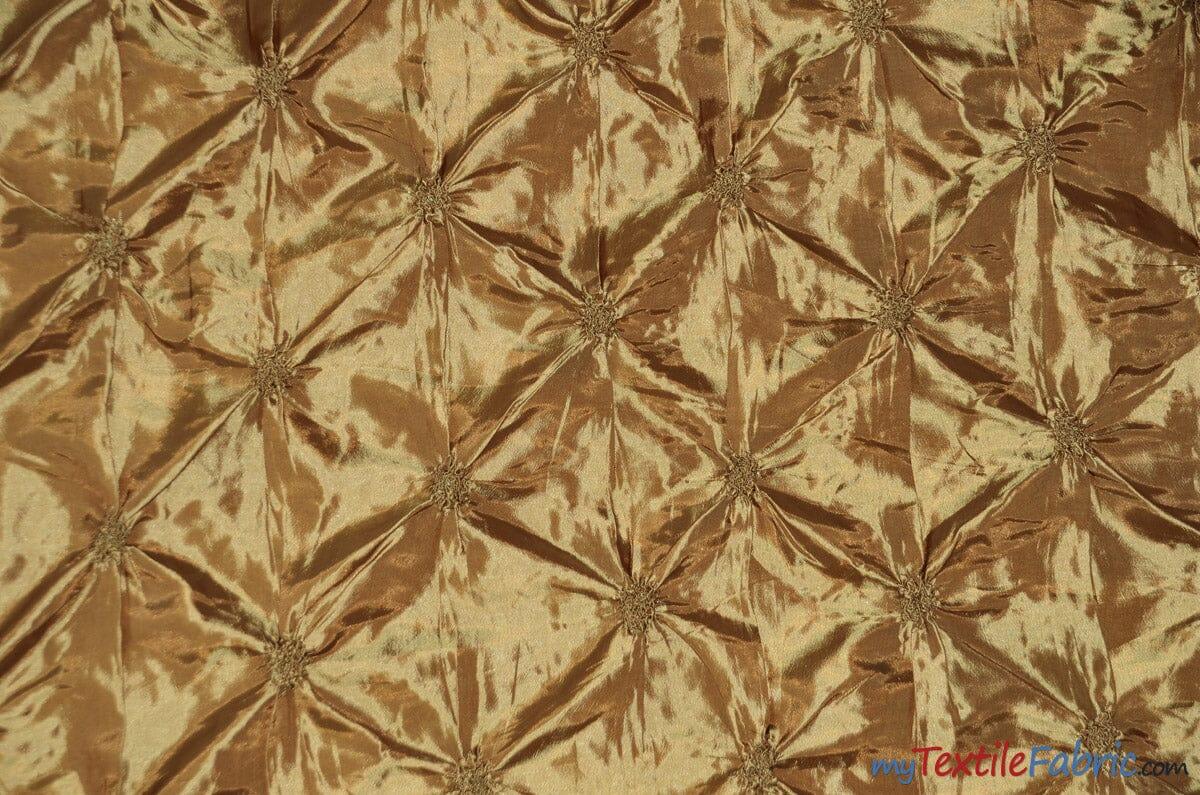 Pinwheel Button Taffeta Polyester Fabric - Pinwheel Button Texture, 48" Wide, Multiple Colors (1 Yard)