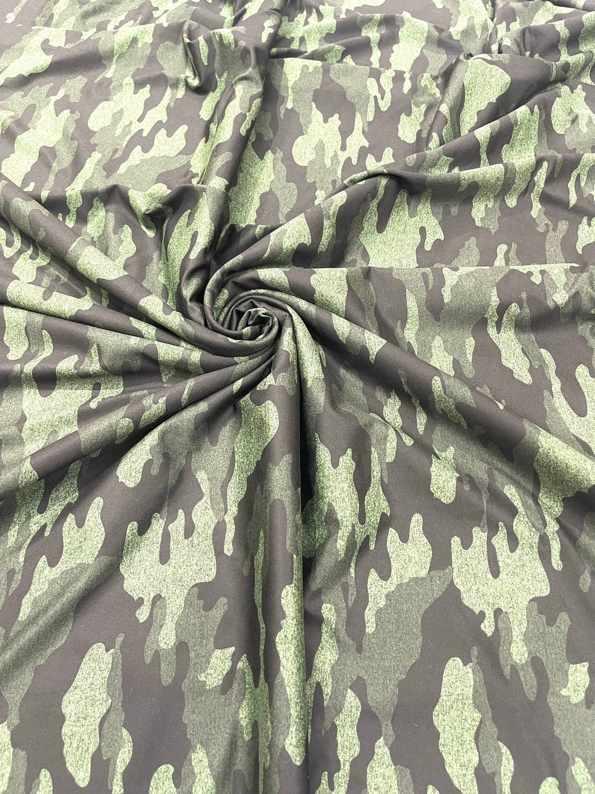 Camouflage Polyester Spandex Fabric - Heather Camouflage Print, Reversible, 58" Width (1 Yard)