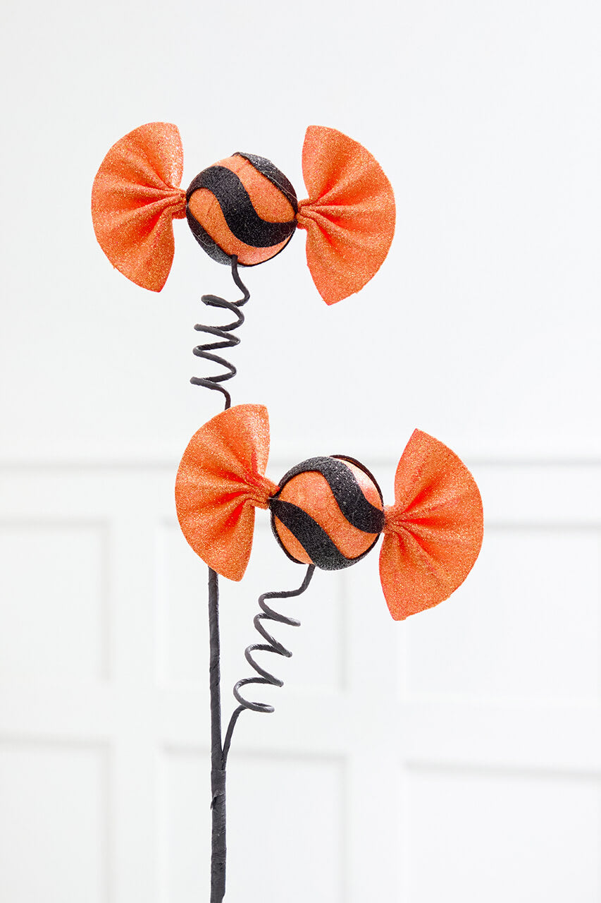 23" Orange Glitter Halloween Candy Spray