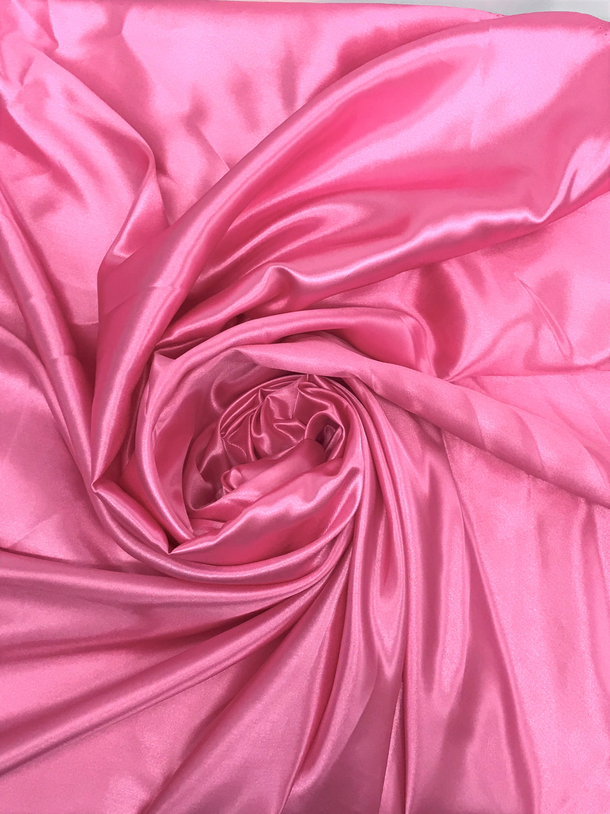 Candy Pink Polyester Satin Fabric - Candy Pink, Medium Satin, 58"-60" Width