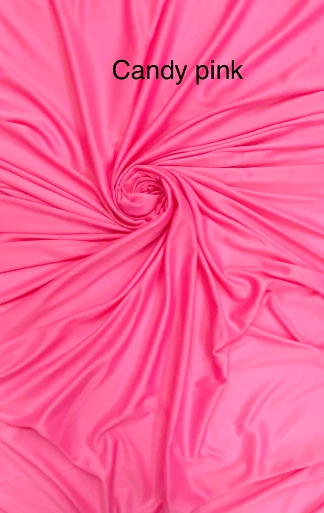 Stretch Lining Polyester Fabric - Candy Pink, Matte, 60" Width (1 Yard)