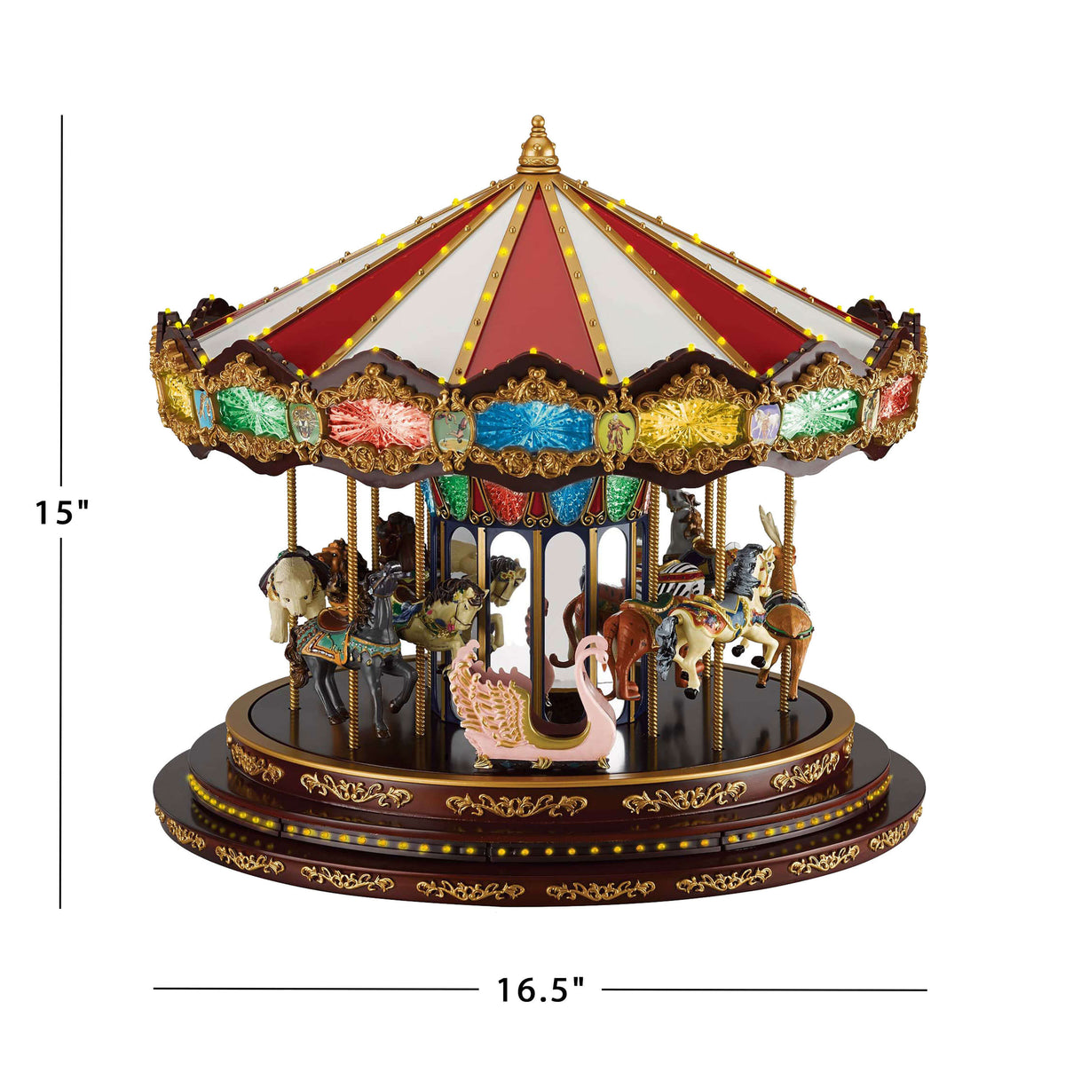 15" Mr. Christmas Marquee Deluxe Carousel