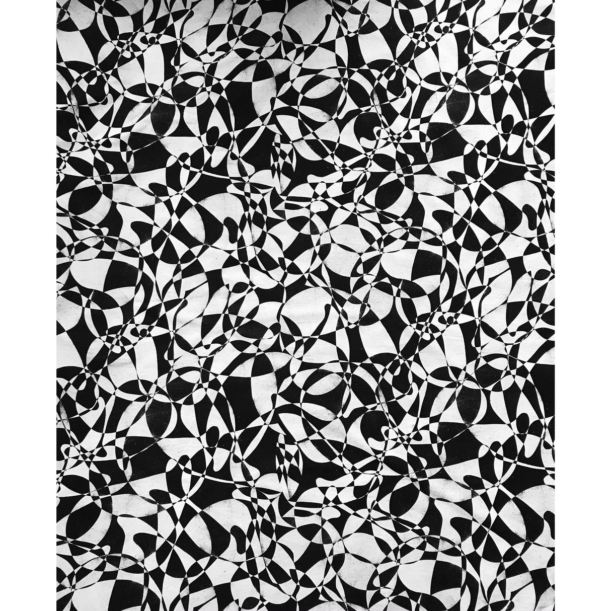 African Print Elastic Knit Fabric - Black, White Shattering The Glass Ceiling, 58" Width (1 Yard)