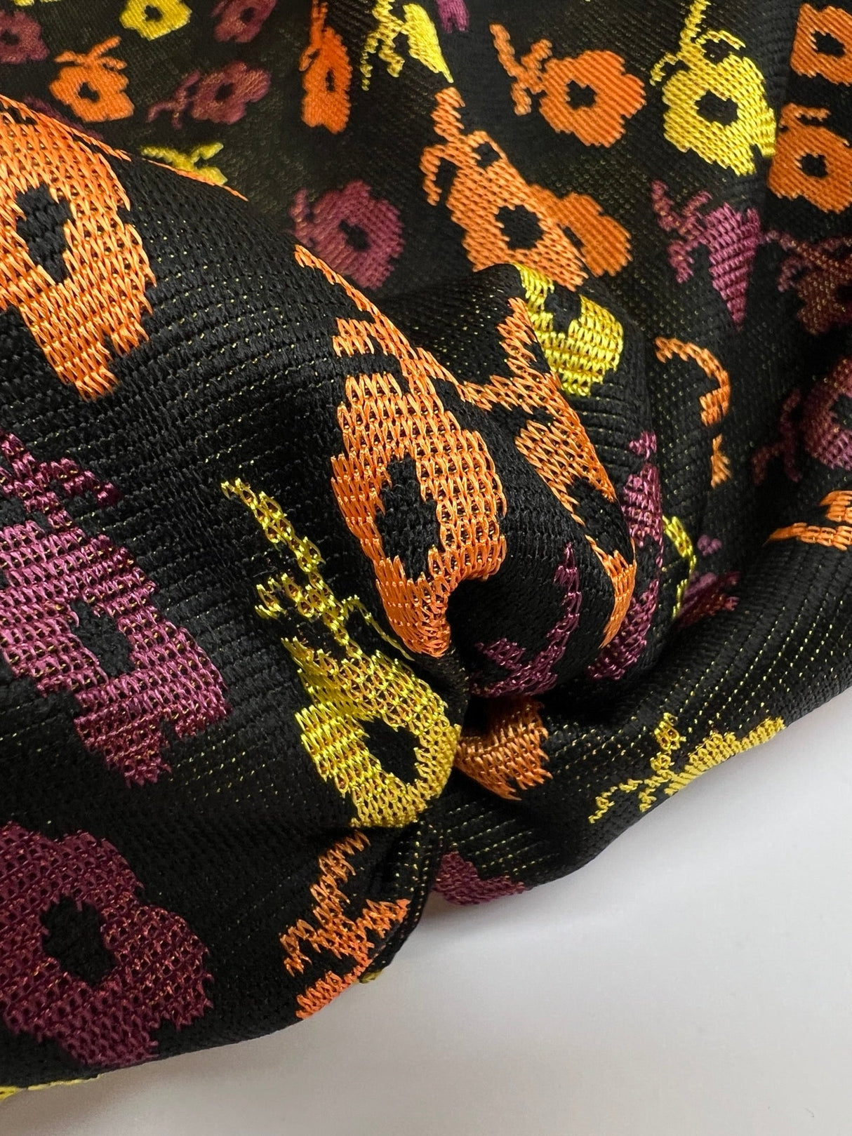 Floral Multicolour Jacquard Knitted Fabric