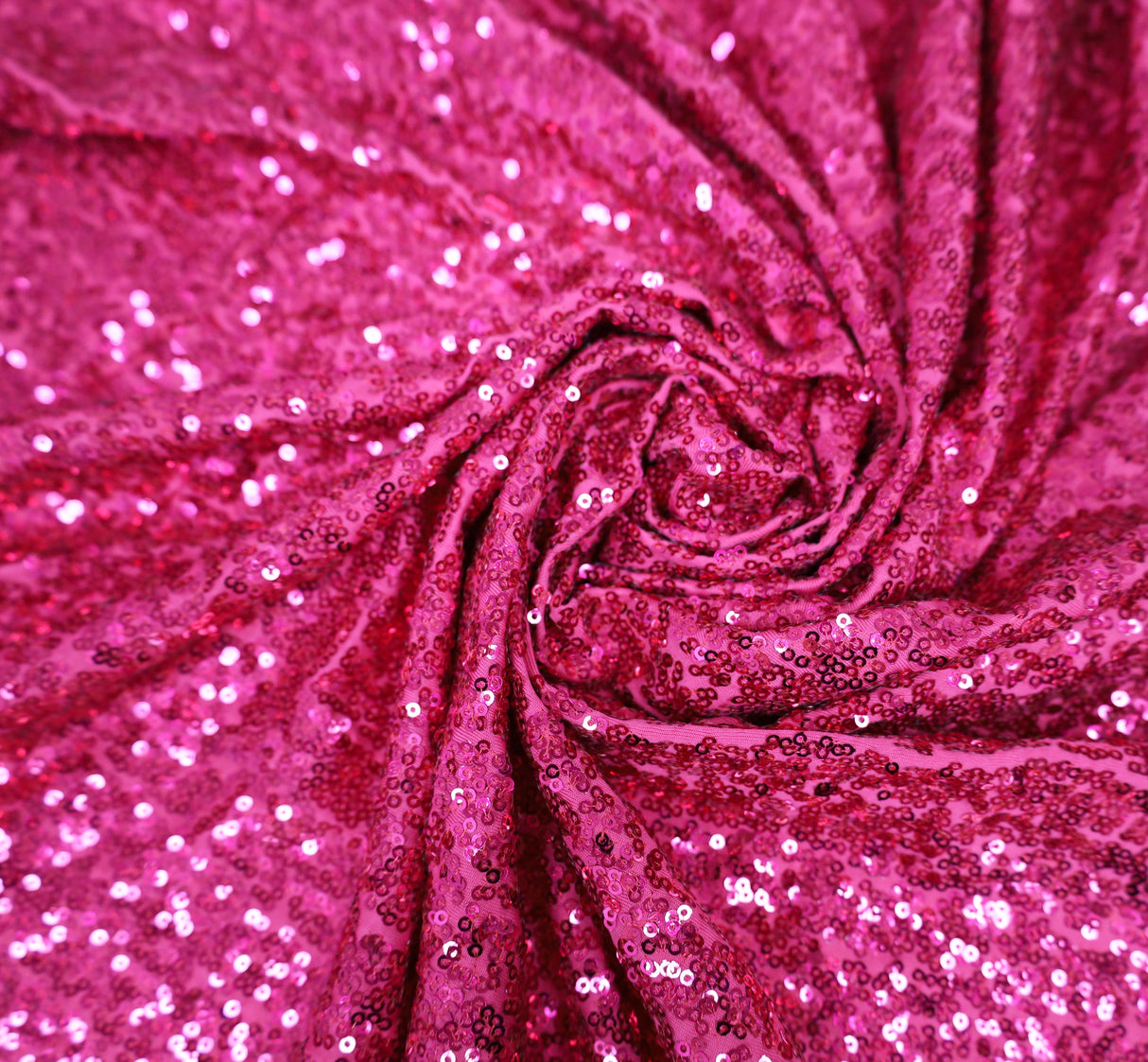 Rectangular Sequin Spandex Table Cover 6 Ft Fuchsia