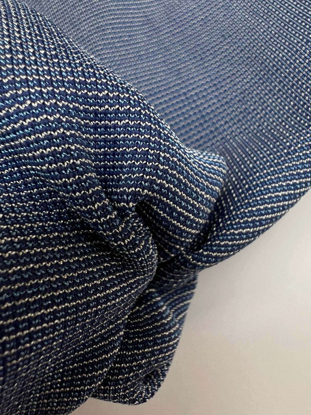 Polyamide Elastane Knitted Blend Silver Blue