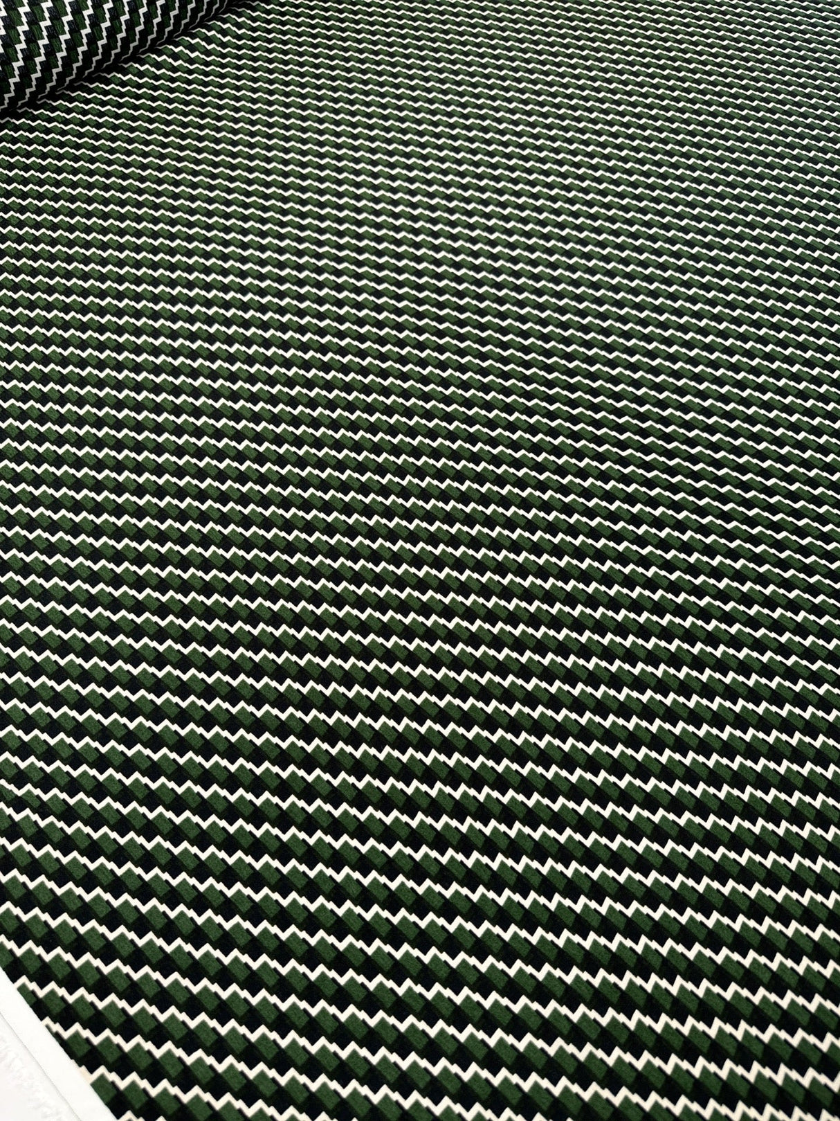 Viscose Crepe Printed Green Black