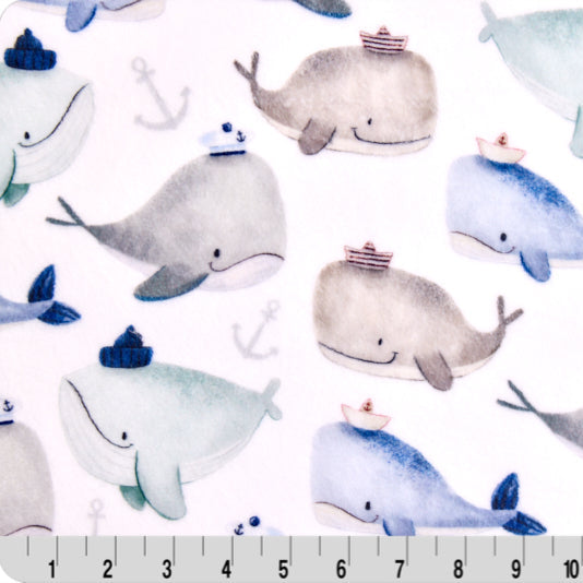 Minky Plush Fabric Whale Ahoy Multi 58/60"