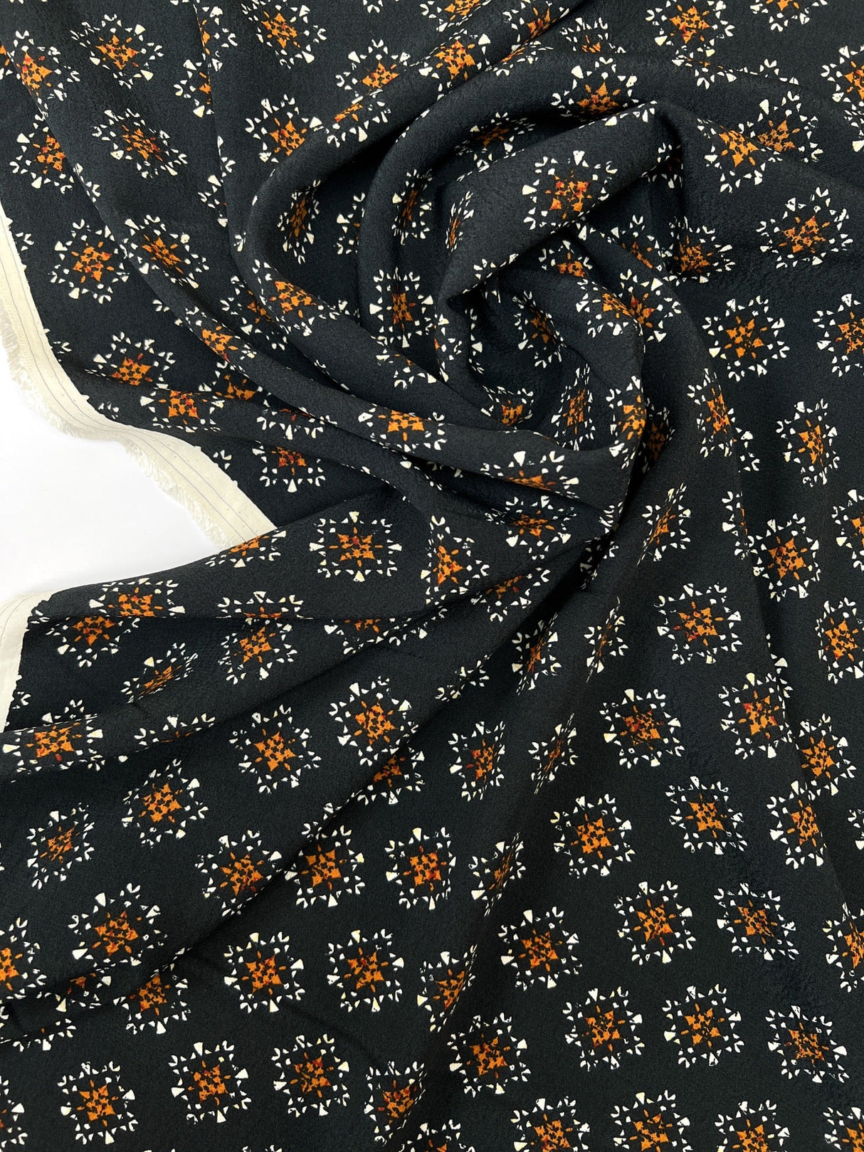 Viscose Crepe Printed Brown Fabric